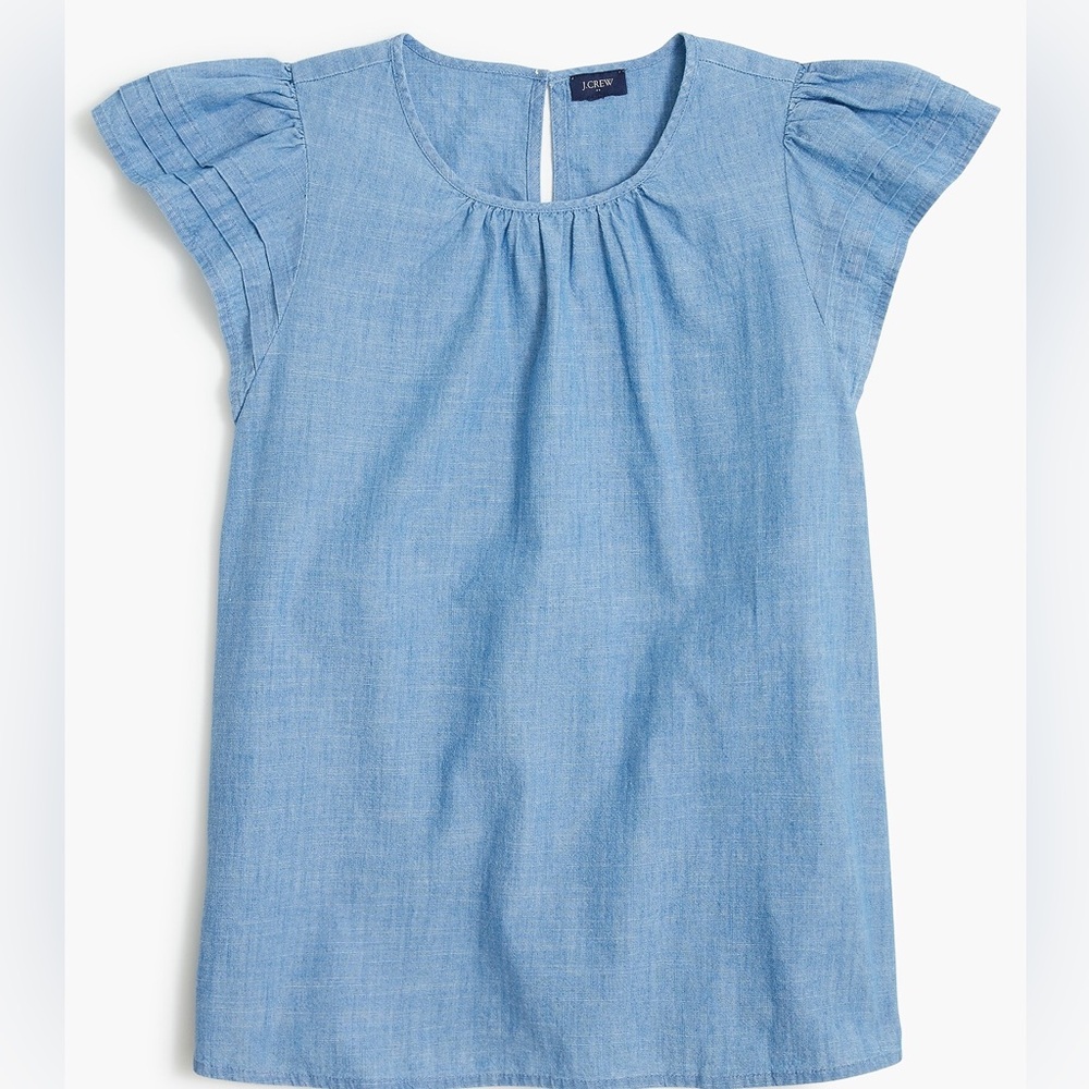 J. Crew Light Blue Denim Blouse
